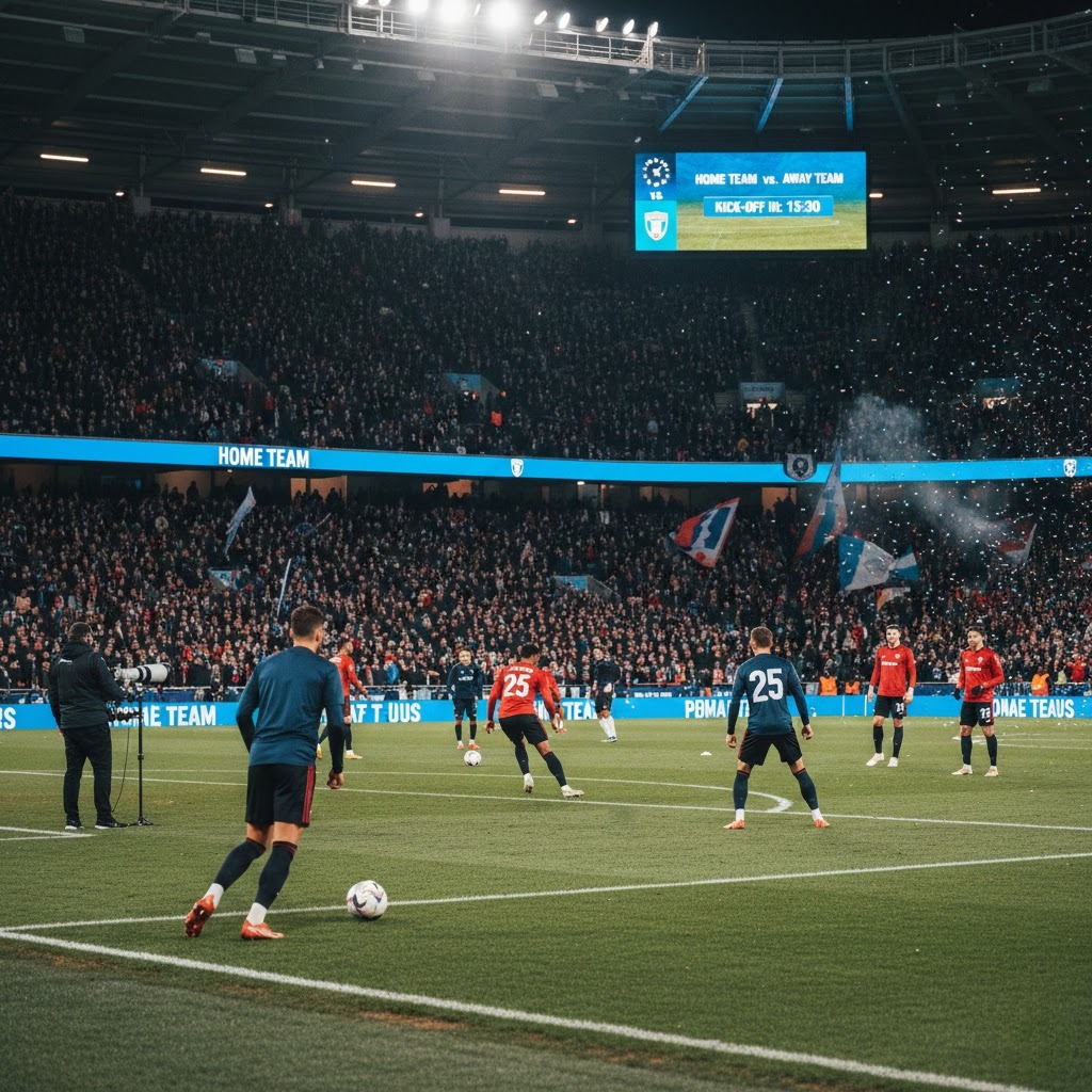 Pertandingan sepak bola malam hari
